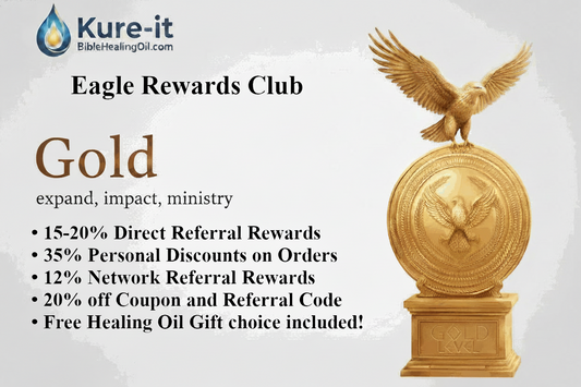 Kure-it Eagle Gold Level Rewards : A gold statue of an eagle on a shield.