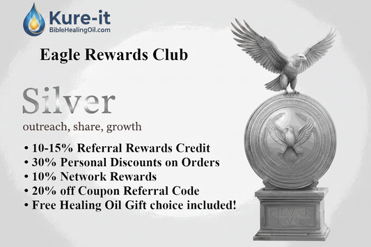 Kure-it Eagle Silver Level Rewards: A silver statue of an eagle on a shield.