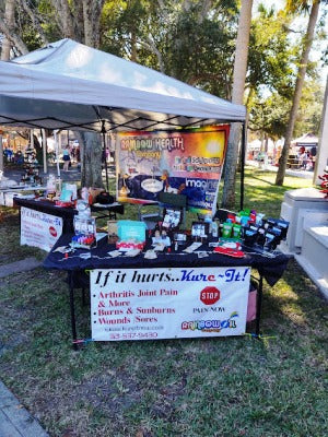 Kure-It Bible Healing Oil Trade Show Display.