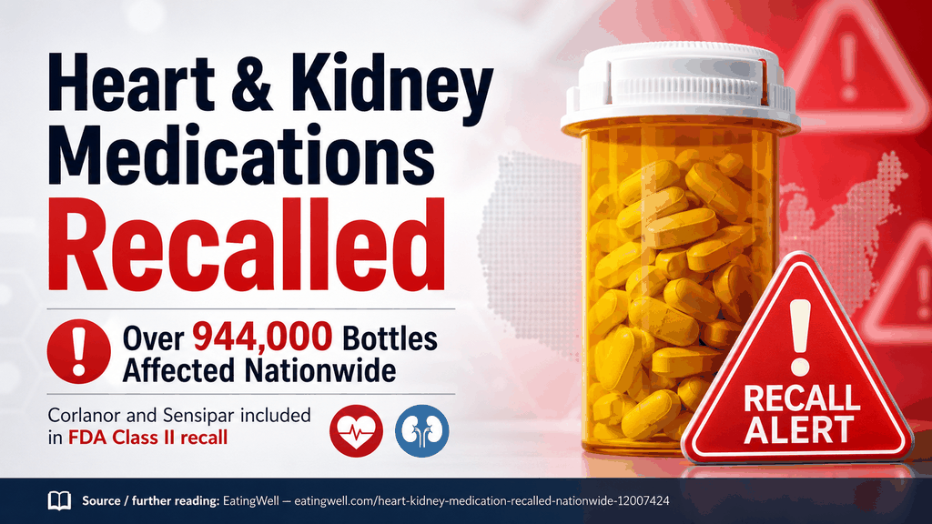 Alert - 900,000 Bottles of Heart and Kidney Medications Recalled Nationwide!