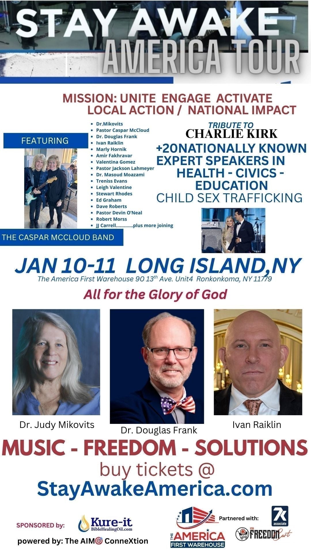 Stay Awake America Tour Jan 10-11 Long Island, NY