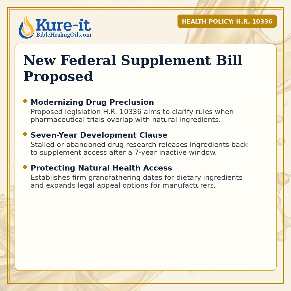 Proposed Federal Bill H.R. 10336: What It Means for Supplement Access and Ingredient Innovation