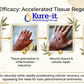 Advertisement for Kure-it Bible Healing Oil showing clinical efficacy on wounds.