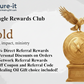 Kure-it Eagle Gold Level Rewards : A gold statue of an eagle on a shield.