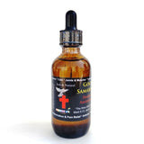 Essential oils are a part of the blend of the Good Samaritan oil 60ml glass dropper bottle.