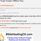 Sample affiliate landing page for BibleHealingOil.com with promotional text and branding.