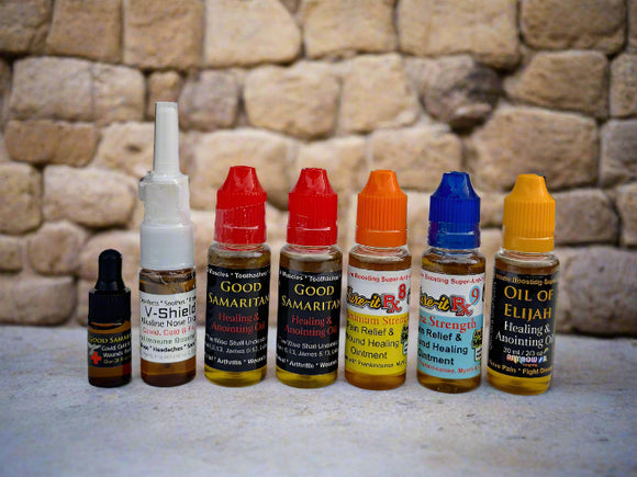 Kure-it Bible Healing Oil infused with frankincense and myrrh.